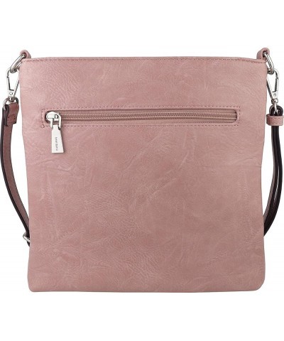 Vegan Medium Crossbody Handbag Purse Pl - Blush $10.23 Crossbody Bags