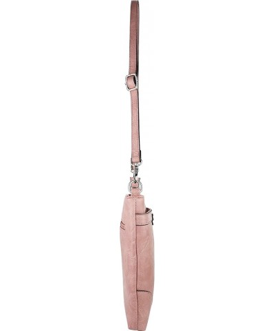 Vegan Medium Crossbody Handbag Purse Pl - Blush $10.23 Crossbody Bags