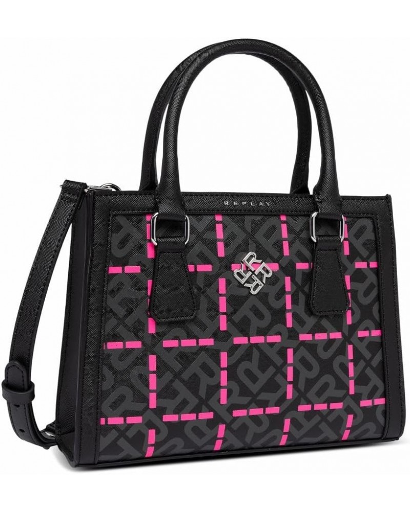 Contemporary Blk + Dk Grey + Shock Pink 1573 $48.86 Handbags