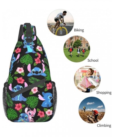 Cartoon Sling Bag Chest Crossbody Bag Men Women Casual Sling Backpacks For Travel Hiking Sport Ae46 $13.74 Backpacks