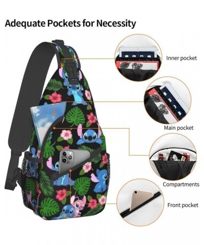 Cartoon Sling Bag Chest Crossbody Bag Men Women Casual Sling Backpacks For Travel Hiking Sport Ae46 $13.74 Backpacks