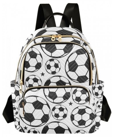 Small Backpack for Women Travel Bag Football Soccer Ball Daypack Purse Fashion Shoulder Bag Rucksack Small A324 $10.66 Backpacks