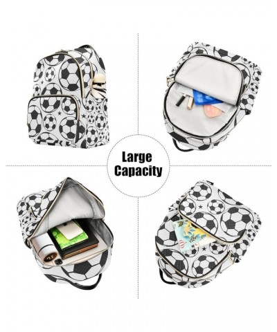 Small Backpack for Women Travel Bag Football Soccer Ball Daypack Purse Fashion Shoulder Bag Rucksack Small A324 $10.66 Backpacks