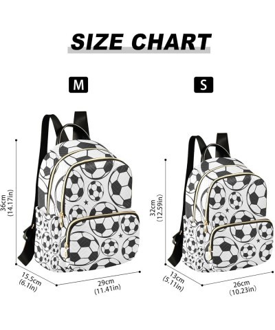 Small Backpack for Women Travel Bag Football Soccer Ball Daypack Purse Fashion Shoulder Bag Rucksack Small A324 $10.66 Backpacks