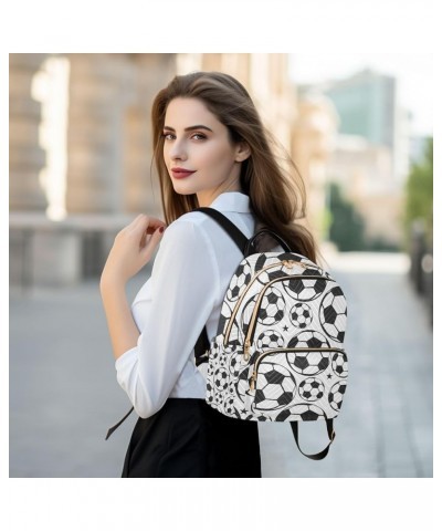 Small Backpack for Women Travel Bag Football Soccer Ball Daypack Purse Fashion Shoulder Bag Rucksack Small A324 $10.66 Backpacks