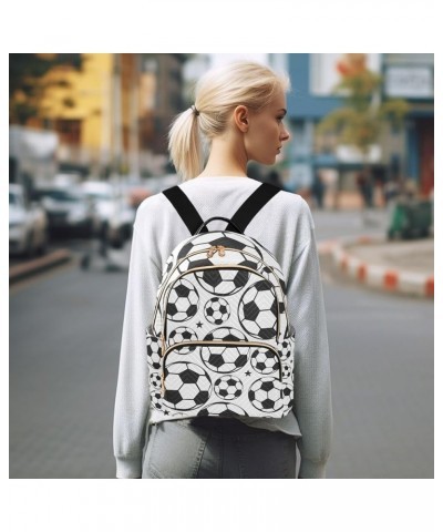 Small Backpack for Women Travel Bag Football Soccer Ball Daypack Purse Fashion Shoulder Bag Rucksack Small A324 $10.66 Backpacks