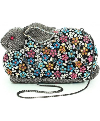 Womens Evening-Bag Chain Luxury Handbag Rhinestone Wedding Ladies Clutch-Purse Multi Rabbit Multi $62.22 Evening Bags