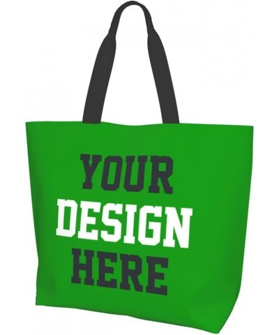 Custom Tote Bag Custom Bags With Logo Picture Travel Business Shopping Women Personalized Shoulder Bag Green $9.24 Totes