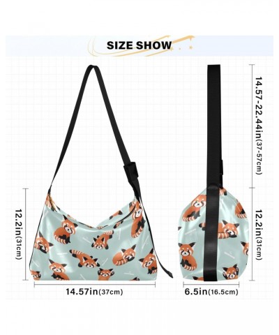 Cute Red Panda Bamboo Boys Cross Body Purses Waterproof Women's Shoulder Handbags Side Bag $19.46 Hobo Bags