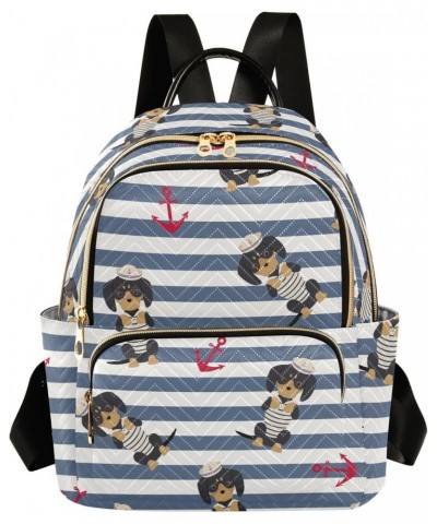 Dachshund Puppy Fashion Backpack Purse for Women Multipurpose Casual Daypack with Multi Pockets & Secured Zipper Ladies Gift ...