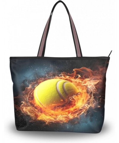 Women Tote Bags Gold Flames Baseball Top Handle Satchel Handbags Shoulder Bag for Shopping 20848581 $10.08 Satchels