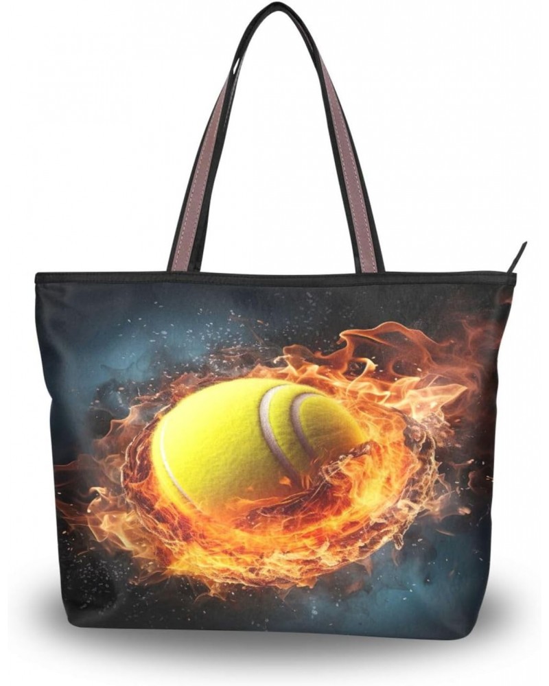 Women Tote Bags Gold Flames Baseball Top Handle Satchel Handbags Shoulder Bag for Shopping 20848581 $10.08 Satchels