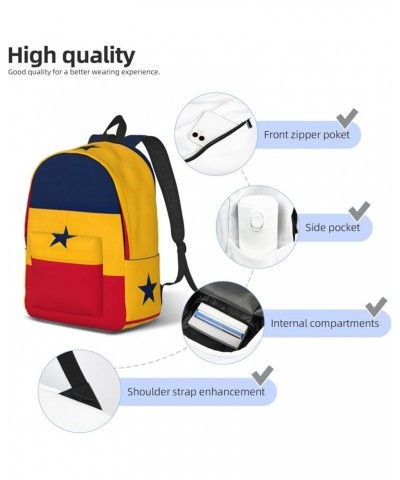 Flag Of Venezuela Print Unisex Canvas Bag Canvas Shoulder Pouch Pack Lightweight Backpack For Woman Lady Black Medium $23.06 ...