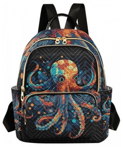 Cute Octopus Colorful Mini Backpack Purse for Women Travel Bag Fashion Daypack Back Pack Shoulder Bag Multicolor Medium $17.6...