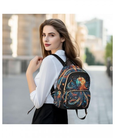 Cute Octopus Colorful Mini Backpack Purse for Women Travel Bag Fashion Daypack Back Pack Shoulder Bag Multicolor Medium $17.6...