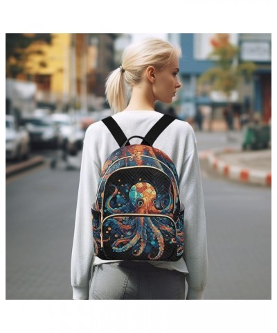 Cute Octopus Colorful Mini Backpack Purse for Women Travel Bag Fashion Daypack Back Pack Shoulder Bag Multicolor Medium $17.6...