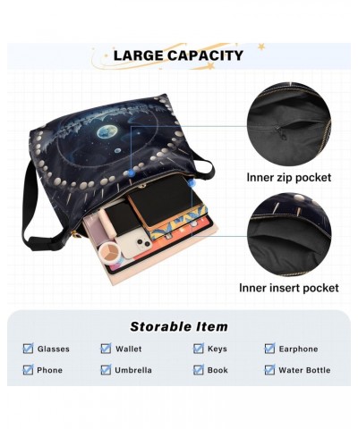 Starry Night Shoulder Bag for Women Waterproof PU Leather Hobo Bags Crossbody Purse with Zipper Closure $19.79 Shoulder Bags