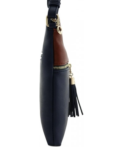 Tassel Zip Pocket Crossbody Bag Coffee/Navy $10.99 Crossbody Bags