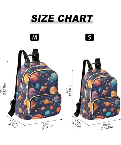 Space Planet Galaxy Backpack for Women Fashion Shoulder Bags Small Casual Daypack Travel Bag S 202a0408 S(10.23"x5.11"x12.59"...