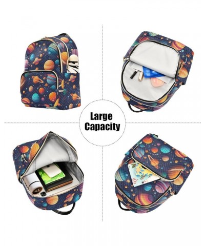 Space Planet Galaxy Backpack for Women Fashion Shoulder Bags Small Casual Daypack Travel Bag S 202a0408 S(10.23"x5.11"x12.59"...