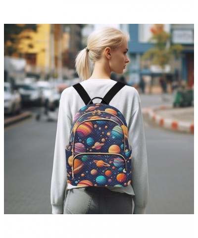 Space Planet Galaxy Backpack for Women Fashion Shoulder Bags Small Casual Daypack Travel Bag S 202a0408 S(10.23"x5.11"x12.59"...