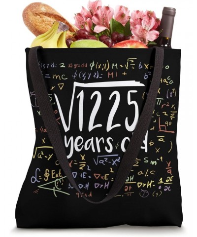 35th Birthday Square Root of 1225: 35 Years Old Gift Math Tote Bag $11.48 Totes