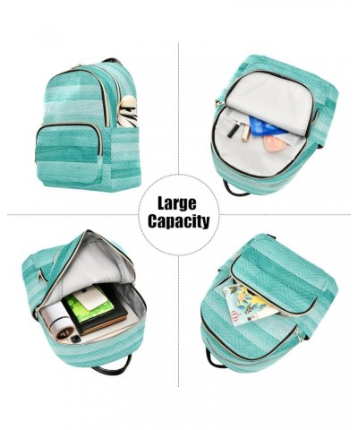 Fashion Backpack Mini Backpack Purse Casual Daily Backpack Teal Turquoise Green Wood for Travel for College Work Small $18.62...