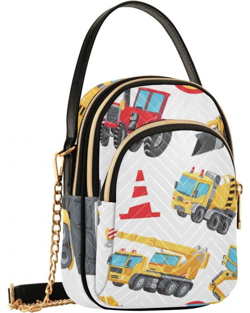 Vehicle Cell Phone Purse Toy Truck Roadblock Sign Crossbody Handbag Durable Shoulder Bag Sturdy Travel Pouch Compact Chic Bag...