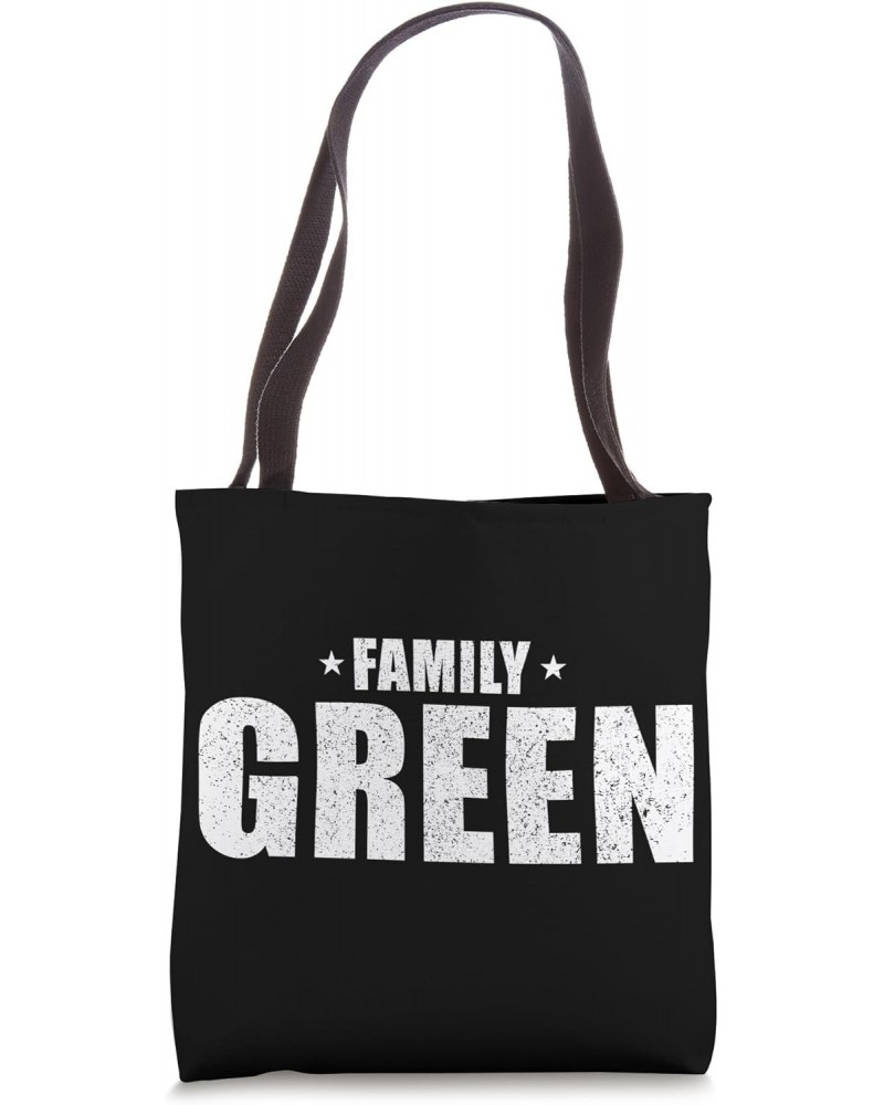 Green Family Name Matching Green Last name Tote Bag $12.50 Totes