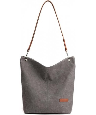 Everyday Large Tote Bag Canvas Shoulder Bag Ladies Handbags Top-Handle Bags Shopping Bag (Color : Black) Gray $38.92 Totes