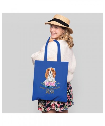 Funny Gift for Cavalier King Charles Spaniel Lover Cute Loyal Animal Mommy Mom Navy Black Multicolor Canvas Tote Bag $13.05 T...