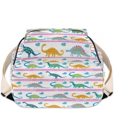 Dinosaur Custom Mini Backpack Purse for Women, Dinosaur Colorful Cute Personalized Fashion Leather Small Backpack Shoulder Ha...