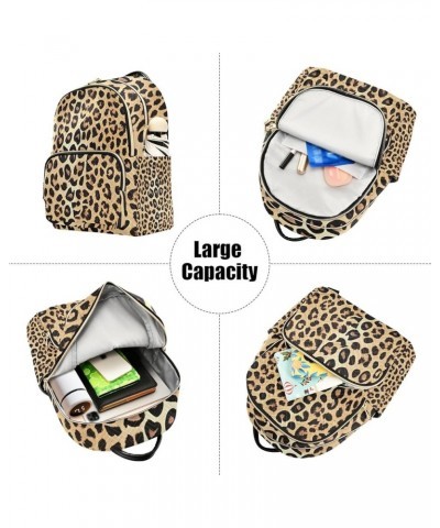 Leopards Skin Women's Backpack Purse Fashion Travel Anti Theft Backpack Casual Daypack for Work College,S Medium $16.42 Backp...