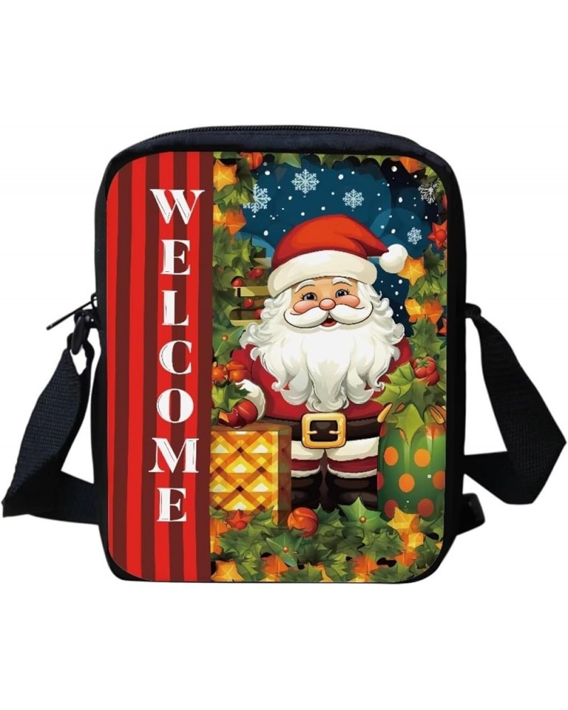 Small Messenger Bag Cell Phone Purse Handbag Lightweight Portable Pouch for Kids Girls Boys Cartoon Santa Claus $11.19 Should...