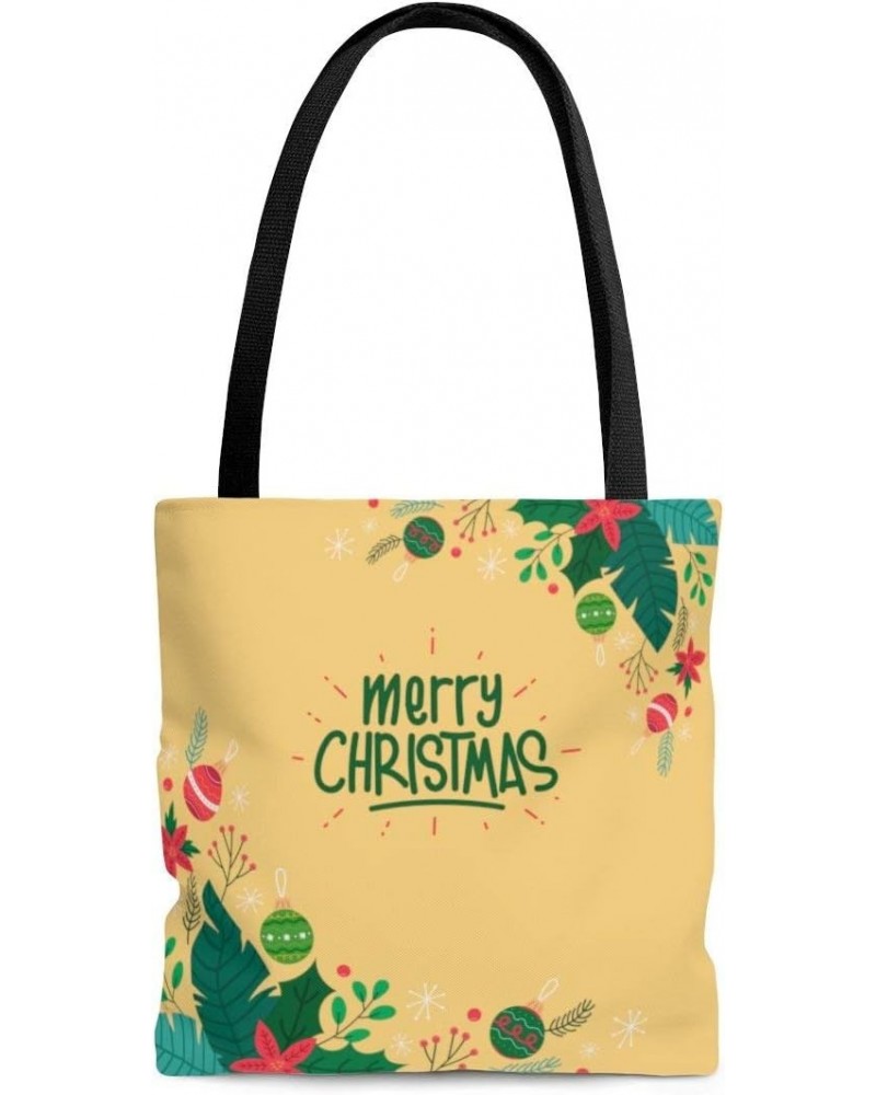 Merry Christmas Balls Mellow Yellow Behr AOP Tote Bag $15.48 Totes