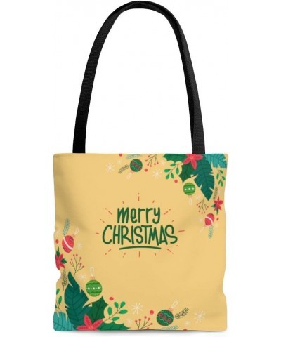 Merry Christmas Balls Mellow Yellow Behr AOP Tote Bag $15.48 Totes