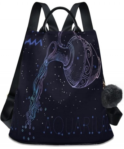 Aquarius Zodiac Women Anti-theft Backpack Lightweight Casual Backpack Aquarius Zodiac $19.73 Backpacks