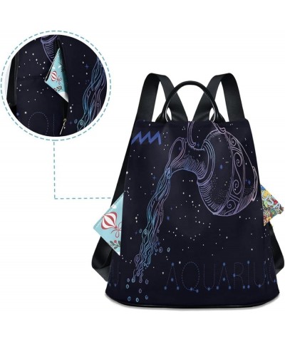 Aquarius Zodiac Women Anti-theft Backpack Lightweight Casual Backpack Aquarius Zodiac $19.73 Backpacks