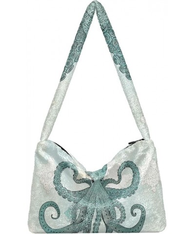 Tig and Reflection Women Plush Shoulder Bag, Womens Shoulder Tote Bag, Handbags for Women Shoulder Bag Vintage Devilfish Cora...