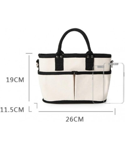 Canvas Tote Bag for Women Casual Hobo Shoulder Bag Multi-Pockets Crossbody Hobo Bag Canvas Messenger Work Bag Black $20.94 Totes