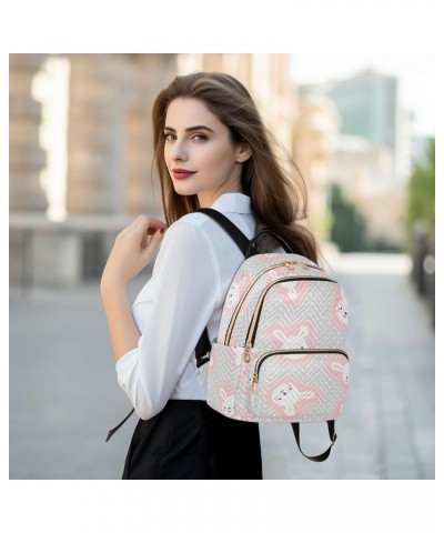 Bunny Rabbit Backpack Purse for Women Small Mini Women's Fashion Backpack HandBag Back Pack Lady Gifts,S Medium $16.73 Backpacks