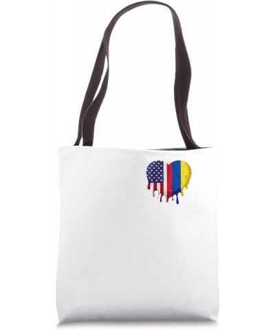 Colombia Heritage American Grown Heart Colombia Flag Tote Bag $12.47 Totes