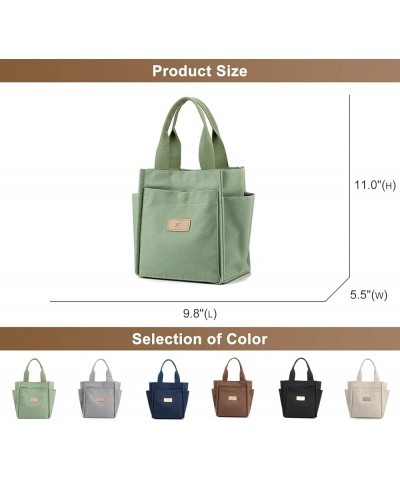 Women's Canvas Tote Purse Casual One Shoulder Medium Handbag Multi-Pocket Top Handle Work Satchel Bags White $22.43 Satchels