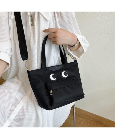 Women Kawaii Big Eyes Black Bucket Bag Tote Bag Novelty Funny Fashion Cute Handbag Crossbody Bag Shoulder Bag Purse Blacka $1...