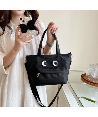 Women Kawaii Big Eyes Black Bucket Bag Tote Bag Novelty Funny Fashion Cute Handbag Crossbody Bag Shoulder Bag Purse Blacka $1...