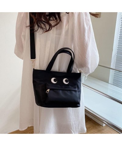 Women Kawaii Big Eyes Black Bucket Bag Tote Bag Novelty Funny Fashion Cute Handbag Crossbody Bag Shoulder Bag Purse Blacka $1...