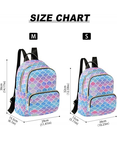 Seamless Fish Scale Fashion Backpack Purse for Women, Casual Daypacks, Ladies Gift for Traveling Hiking Multicolor Small $14....