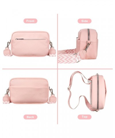 Crossbody Bag for Women Trendy, Small Crossbody Bags, Vegan Leather Purses, Shoulder Handbags with Wide Strap Pink $10.19 Cro...