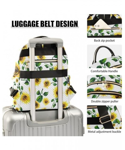 Women Backpack Sunflower Spring Anti-Theft Travel Backpack with Luggage Belt Lightweight Handbag Lady Purse Roomy Double Zipp...