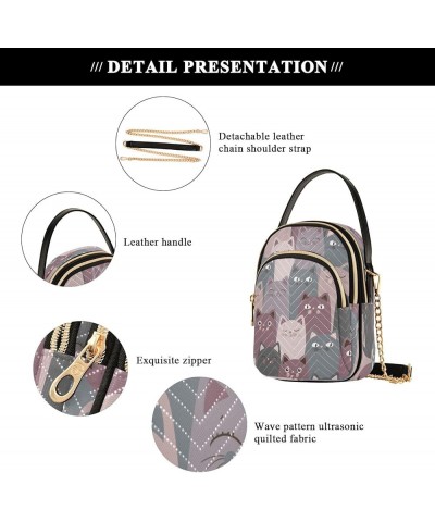 Small Crossbody Bag for Women with Compartments,Long Strap Crossbody Purse Polyester Phone Purse Wallet Cat 8 $11.04 Crossbod...